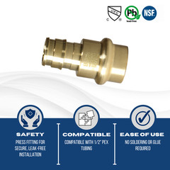 25 Pieces 1/2″ Press Fit x Pex A Coupling, for Propress Expansion Coupling