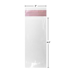 UOFFICE Clear Resealable Cellophane Bags, 2″ x 4.3″ 1.2 Mil