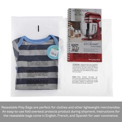 Clear Resealable Poly Bags 5″ x 7″ with Suffocation Warning 1.5 Mil 1000 Pieces