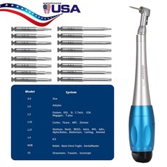 Dental Universal Implant Kit Torque Wrench Contra Angle Handpiece & 16 Drivers