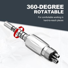 Dental 4 Hole Coupling LED Coupler for KAVO Multiflex Lux Fiber Optic Handpiece