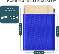 100x Poly Bubble Mailers Padded Envelopes Mailing Bags Self-Seal 6×10 Royal Blue