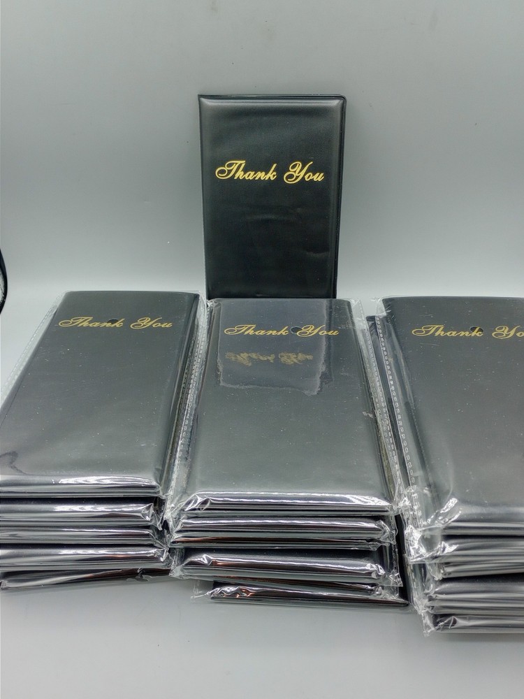 Restaurant Server Bill Book – Guest Check Card Holder Presenter 24 Pack – Black