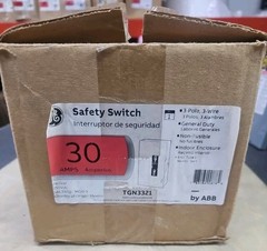 General Electric TGN3321 Non-Fusible Safety Switch 240VAC 30A 3P 3W NEMA 1 NEW