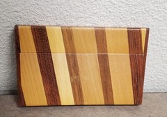 Hawaii Aloha Business Card Holder Wooden Multi-Color Wood 4″ Palm Tree