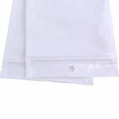 Many Different Sizes for 100 Flat Clear/White Zipper Seal Bags w/ Hang Hole