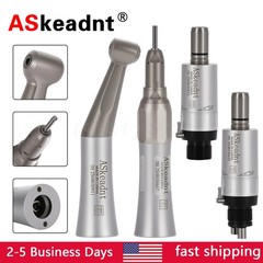ASkeadnt Dental Slow Low Speed Handpiece Straight Contra Angle Air Motor 4/2Hole