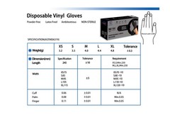 Black Vinyl Gloves, Disposable & Powder Free, Latex Free, Food Safe,100 PCS