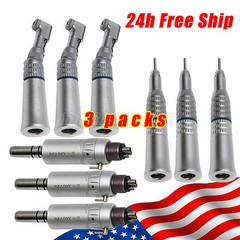3* Dental Low Speed Air Motor E-Type Contra Angle Straight Handpiece NSK NMP