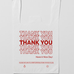 Bags 1/12 Extra Small 7×3.5×13 THANK YOU T-Shirt Plastic Grocery Shopping Bags