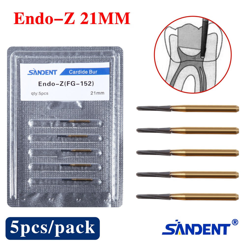 Dental Endo-Z Bur Carbide Tungsten Surgical Cutter Drill Burr 1.0*21mm 5pcs/pack