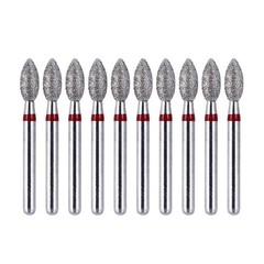 AZDENT Dental Diamond Burs 368-023F / 379-023F Football Fine Grit Red 10Pcs/Box