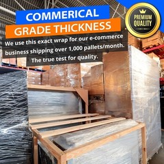 4 Rolls 18″ x 1500ft Clear Heavy Duty Pallet Shrink Stretch Wrap Film 80 Gauge