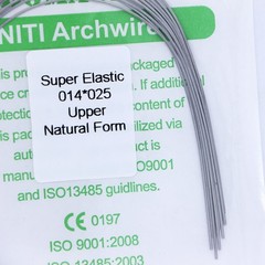 10×Dental Ortho Super Elastic Niti Rectangular Arch Wires Natural 14×25Upper
