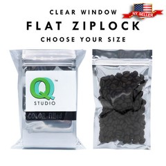 Many Different Sizes for 100 Flat Clear/Silver Metallized Foil Resealable Bags