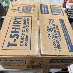 1000 T-Shirt Carry-Out Bags – 11.5″ x 6.5″ x 22″ NEW