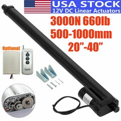 DC12V 3000N 660lb Linear Actuator Long Stroke 50-1000mm 2″ – 40” IP65 Waterproof