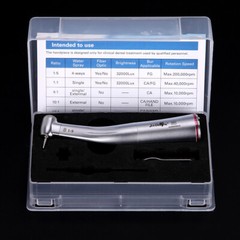 Dental 1:5 Increasing LED Contra Angle Handpiece Spray Ceramic Bearing