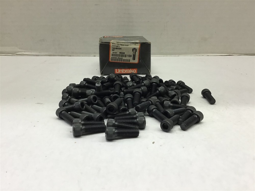 Unbrako 1111471 1/4-28×3/4 Socket Head Cap Screw box of 100 pcs