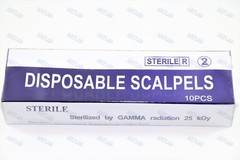 10 PCS STERILE DISPOSABLE SCALPELS #15 SINGLE USE – DENTAL,SURGICAL,DERMAPLANING