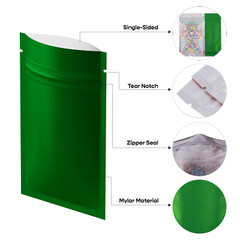 100 Clear/Silver/Colored Metallic Foil Resealable Bags Different Colors & Sizes
