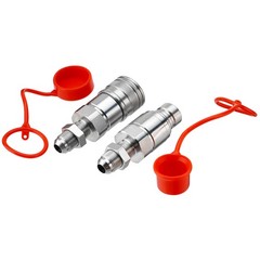 1/2″ Flat Face Skid Steer Hydraulic Quick Connect Coupler Set 1/2″ (#8) JIC Bulk