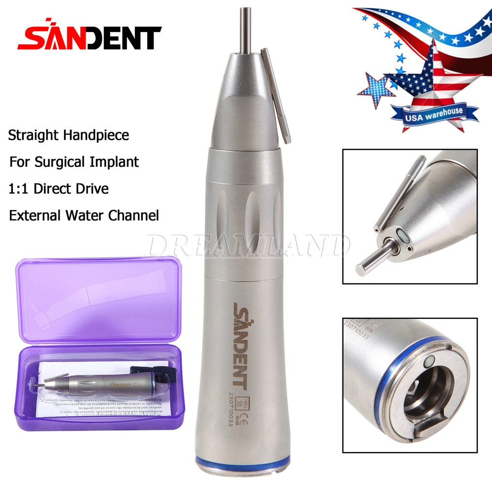 Dental 1:1 Fiber Optic Straight Nose Cone Inthernal/Surgical External Handpiece
