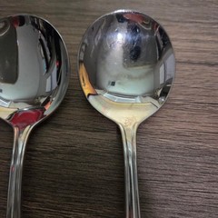Wallace Casino 18/10 China Soup Spoons Set of 3 Silver Tone Stainless Steel
