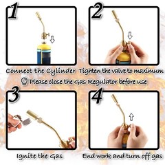 Propane Torch Head Full Metal Brass Propane Gas Welding Torch Soldering