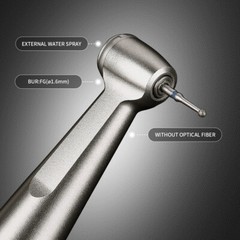 3 X Dental 1:1 Low Speed Handpiece Push Button Fit FG 1.6mm Burs Contra Angle US