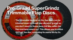 SuperGrindz Bevel Type 29 High-Density Zirconia Trimmable Flap Discs
