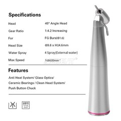 AZDENT Dental LED Electric Micro Motor / LED 1:1 1:5 1:4.2 Increasing Handpiece