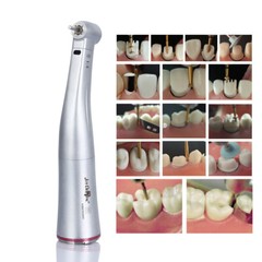 JoyDental 1:5 LED Increasing Contra Angle Handpiece Push 4Spray For Motor