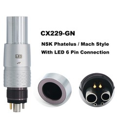 COXO Dental High Speed Fiber Optic LED Handpiece Fit Kavo NSK LED Coupler 6Holes