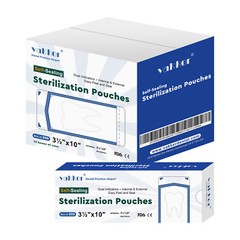 200pcs 3.5″ x 10″ Self Sealing Sterilization Pouches Autoclave, Sterilizer Bag