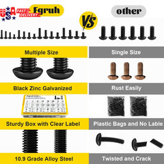 2200PCS M2 M3 M4 M5 Metric Screws Assortment Kit, Hex Socket Button Head Assorte