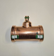 3″ x 3/4″ Copper Press Reducing Tee EPDM MERIT BRASS #24380