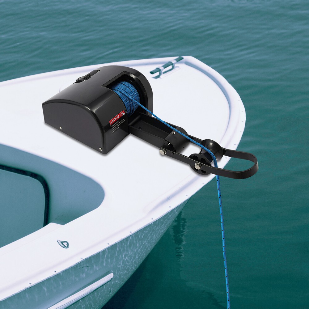 35LBS electric anchor winch Boat Marine Winch with remote control&Anchor Roller