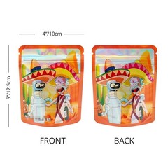 3.5g Mixed Resealable Zip Seal Mylar Bags Smell Proof Food Candy Bags 100pcs