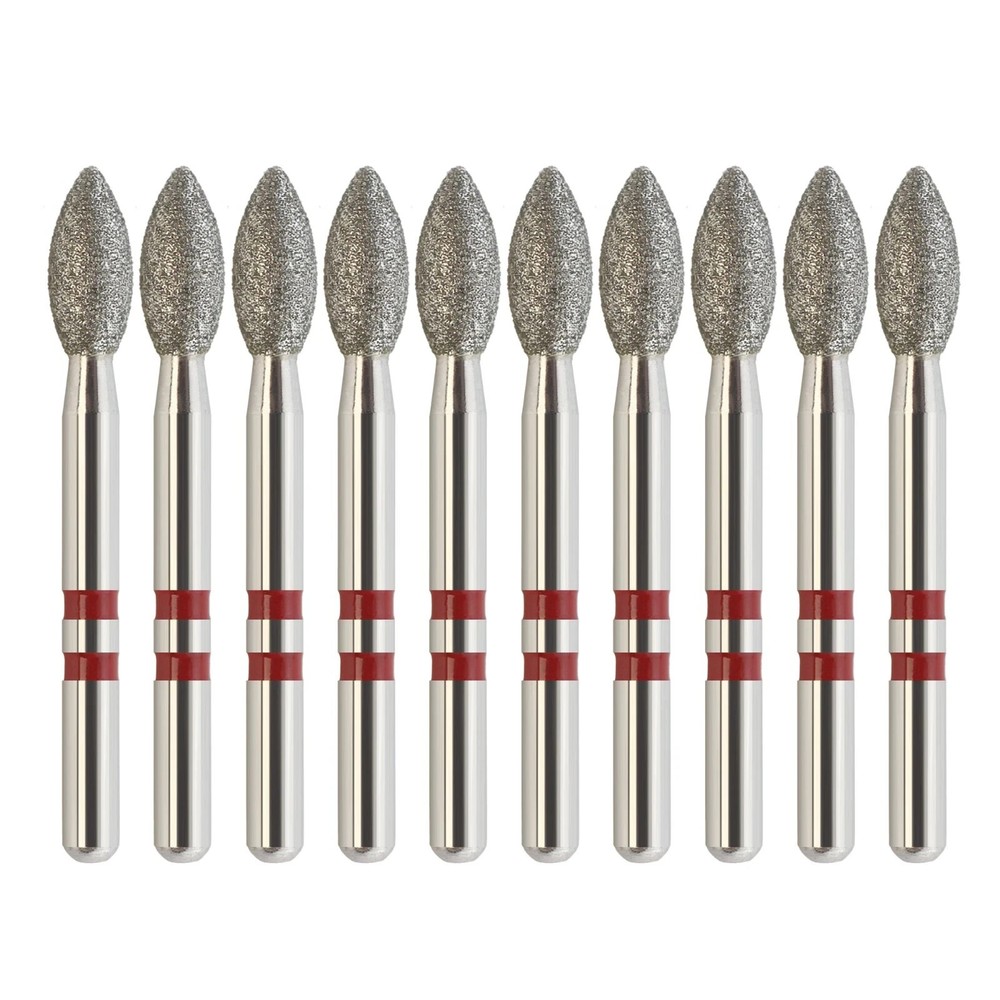Zirconia Cutting Burs Diamond Egg Football Z368/023F Fine Grit Friction Grip FG