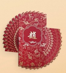 Custom 30pcs New Year Hong Kong Surname Red Envelope Lucky Money Gift Packet