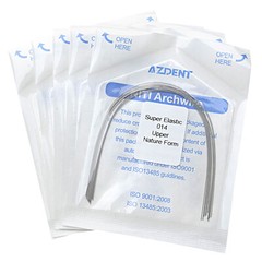 10PCS AZDENT Dental Orthodontic Super Elastic Niti Round Arch Wire Nature Form