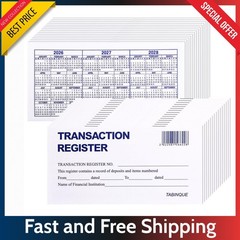 24 Pack Checkbook Registers – Personal Check Register Ledger Easy Read Pages New