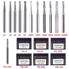 USA Dental Carbide Burs FG Round 19mm/Surgical Burs 25mm 40 Types For High Speed