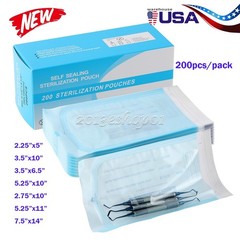 Medical Dental CLASS B Sterilizer Sterilization Pouches Autoclave Bags Tray Rack