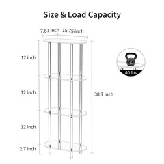 Clear Acrylic Narrow Side Table for Small Spaces, 15.75″ L x 7.87″ W x 38.7″ …