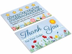 eBay Seller Thank You For Your Order Cards Small Business Leave A Review Notes