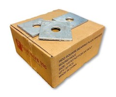 (Choose Diameter) 3″ x 3″ x 1/4″ (.250) Thick Square Bearing Plate Washer HDG