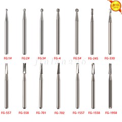 10-100Pcs Dental Carbide Burs for High Speed Handpiece Round Cone Bur Diamond FG
