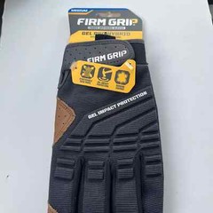 Firm Grip Gel Pro Hybrid Brown Leather Work Gloves ~ Choice of Size ~ New w/Tags